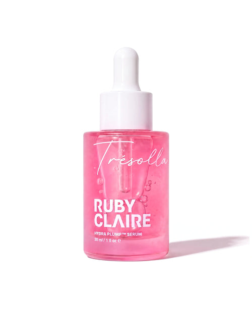 Ruby Claire Hydra Plump Serum 30 ml pink glass dropper bottle