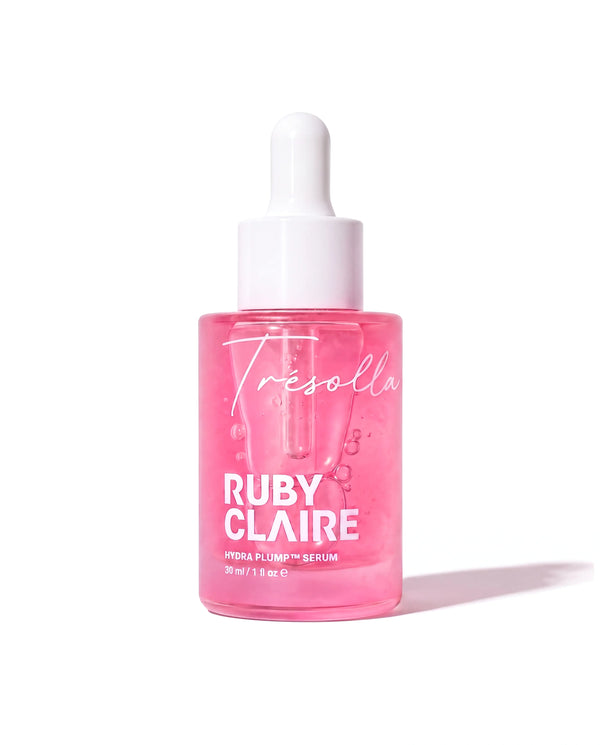 Ruby Claire Hydra Plump Serum 30 ml pink glass dropper bottle