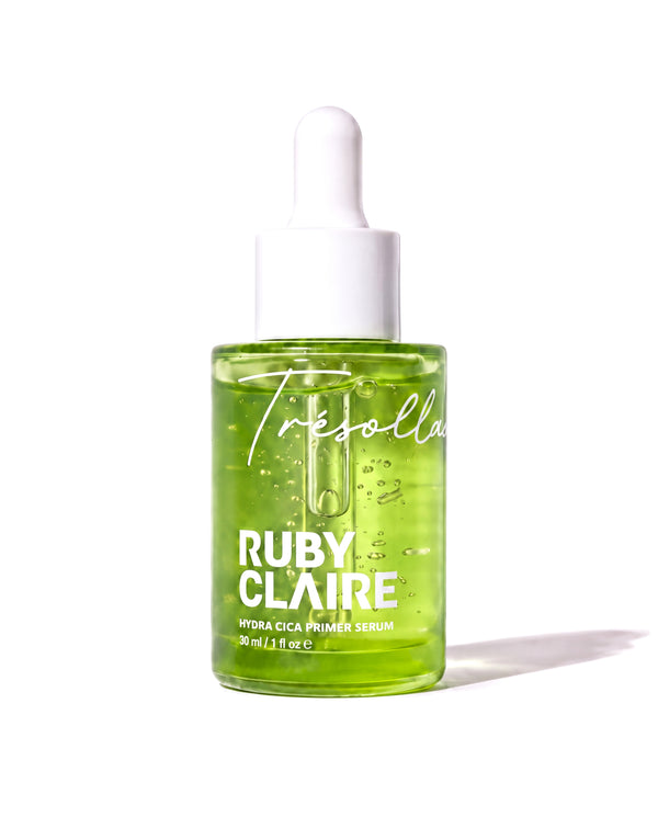 Ruby Claire Hydra Cica Primer Serum 30 ml green glass dropper bottle